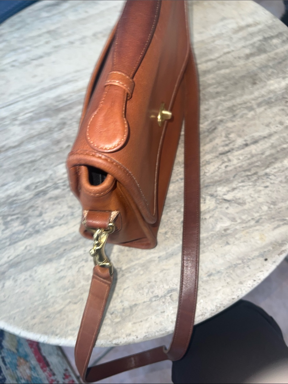Coach Brown Leather Turnlock Crossbody Bag - Picture 10 of 10